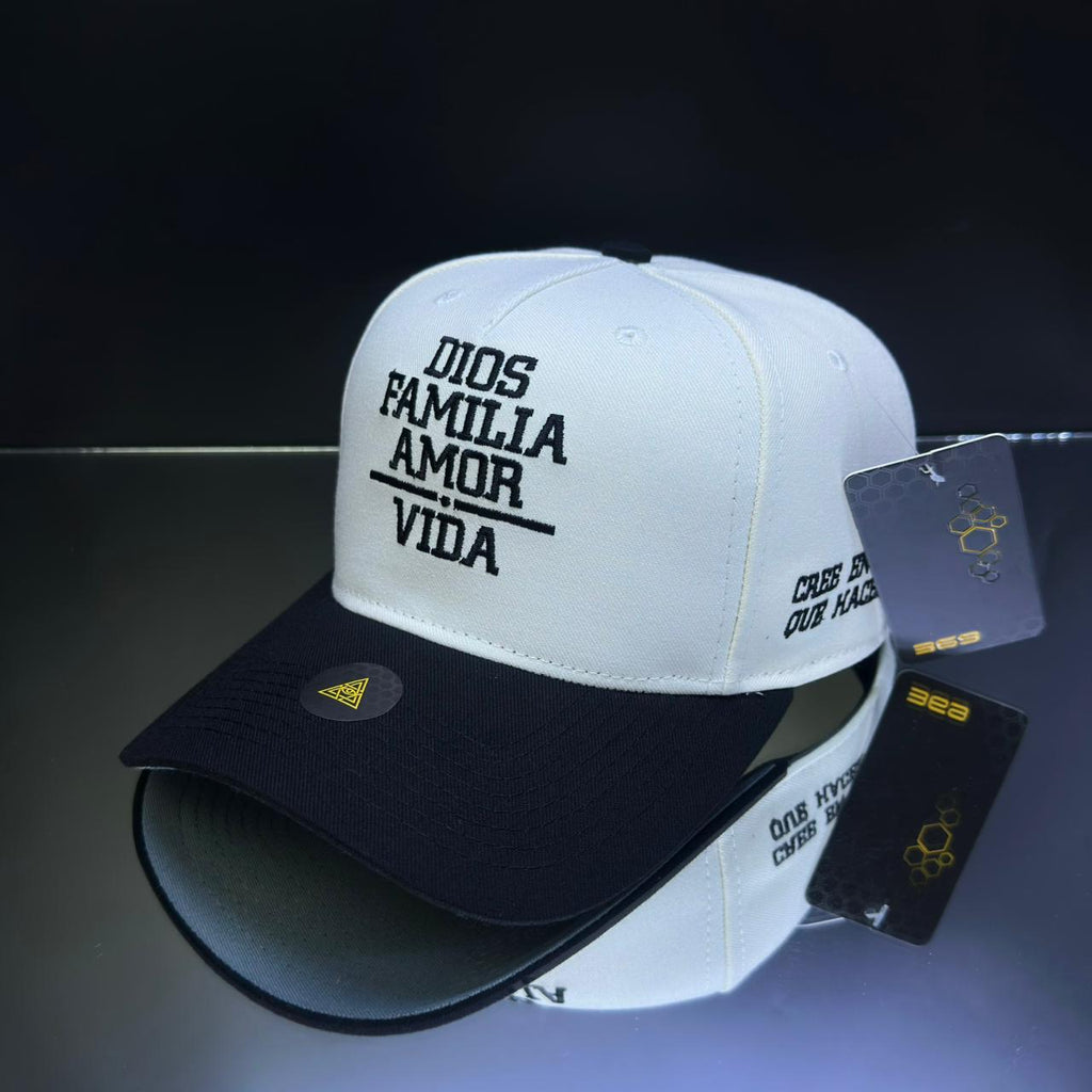 DIOS, FAMILIA, AMOR, VIDA CREMA\NEGRO