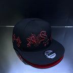 SOX CRUZ,TELARAÑA, NEGRO\BORDE ROJO