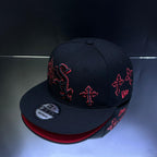 SOX CRUZ,TELARAÑA, NEGRO\BORDE ROJO