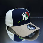 NY YANKEES FLOR ROJA CREMA\AZUL MARINO